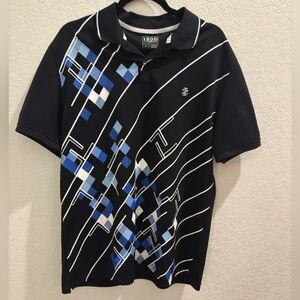 Izod Black, blue, and White Golf Polo